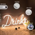 Brittio Warm White Neon Bar Sign for Man Cave