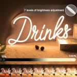 Brittio Warm White Neon Bar Sign for Man Cave