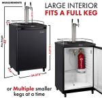 Kegco Two-Faucet Black Keg Dispenser