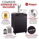 Kegco Two-Faucet Black Keg Dispenser