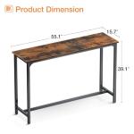 Rustic 55 Inch Bar Height Pub Table