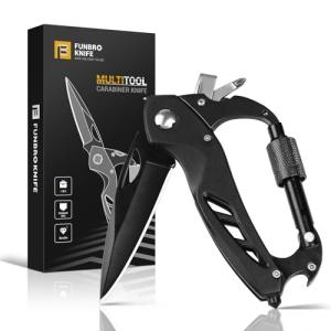 FUNBRO Multi-Tool Carabiner with Pocket Knife