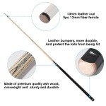 58" Black One-Piece Pool Cue Stick Set of 6