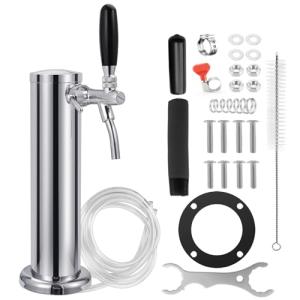 Stainless Single-Tap Kegerator Beer Tower System