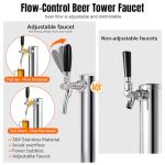 Stainless Single-Tap Kegerator Beer Tower System
