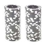 Brybelly 14-gram Gray Poker Chips - 50 Pack