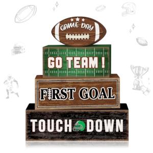Game Day Football Tiered Tray Decor Set