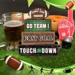 Game Day Football Tiered Tray Decor Set