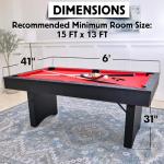 6 FT Portable Pool Table with Accessories