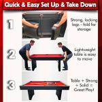 6 FT Portable Pool Table with Accessories