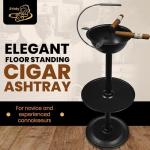 Windproof 24-Inch Cigar Ashtray with Accessory Tray