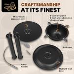 Windproof 24-Inch Cigar Ashtray with Accessory Tray