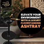 Windproof 24-Inch Cigar Ashtray with Accessory Tray