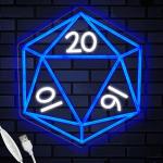 Neon DND Dice Game LED Light Sign