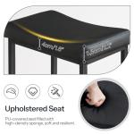 Set of 3 Saddle Bar Stools - Black