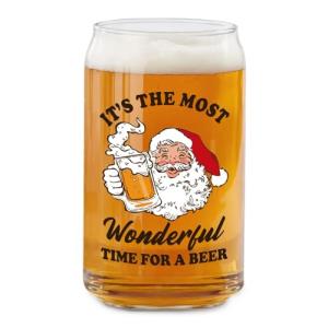 Funny Holiday Beer Glasses for Men and Women