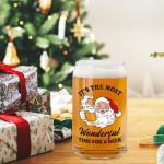 Funny Holiday Beer Glasses for Men and Women