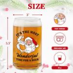 Funny Holiday Beer Glasses for Men and Women