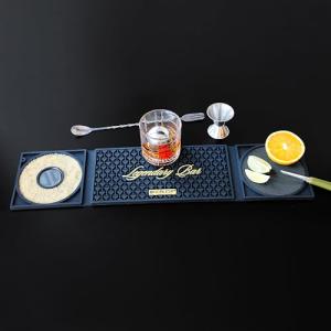 NobleSip 3-in-1 Bar Mat with Cutting Board