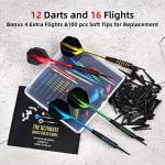12 Pack Soft Tip Darts with Aluminum Shafts