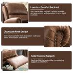 Chocolate Faux Leather Push Back Recliner Armchair