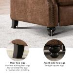 Chocolate Faux Leather Push Back Recliner Armchair