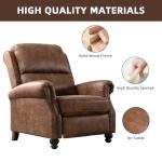 Chocolate Faux Leather Push Back Recliner Armchair