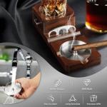 Cigar Ashtray and Whiskey Glass Tray Set
