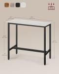 VASAGLE Industrial Bar Table, Rustic White & Black