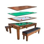 RACK Luxor 4-in-1 Swivel Pool Table Set