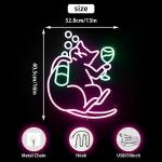 Funny Cat Beer Neon Sign for Man Cave