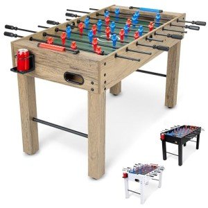 GoSports 48-Inch Oak Foosball Table with Accessories