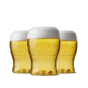 TOSSWARE 7oz Unbreakable Plastic Beer Glasses - 12 Pack