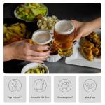 TOSSWARE 7oz Unbreakable Plastic Beer Glasses - 12 Pack