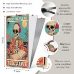 Funny Skull Music Wall Sign for Man Cave
