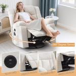 360° Swivel Rocker Recliner with Massage and Heat