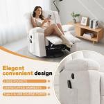 360° Swivel Rocker Recliner with Massage and Heat