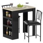 Small Bar Table Set with Stools for Two
