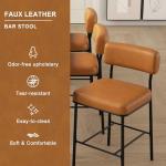 Whiskey Brown Counter Height Bar Stools Set of 2