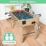 GoSports 48-Inch Oak Foosball Table with Accessories