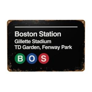 Boston Pro Sports Venue Vintage Metal Sign
