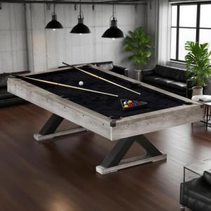 Rustic Grey 84" Pool Table with Accessories