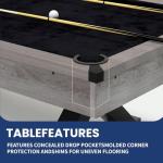 Rustic Grey 84" Pool Table with Accessories