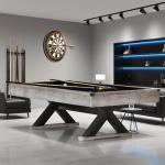 Rustic Grey 84" Pool Table with Accessories