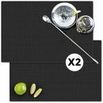 Non-Slip Rubber Bar Mat Set - 2 Pack