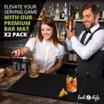 Non-Slip Rubber Bar Mat Set - 2 Pack