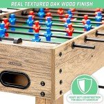 GoSports 48-Inch Oak Foosball Table with Accessories