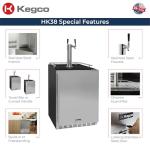 Kegco Dual Tap Undercounter Beer Dispenser