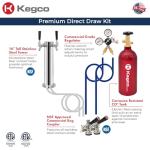 Kegco Dual Tap Undercounter Beer Dispenser
