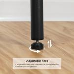 Set of 2 Round Bar Stools with Footrest